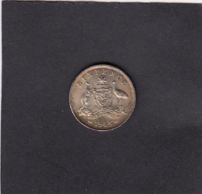 Beschrijving: 6 Pence GEORGIUS VI